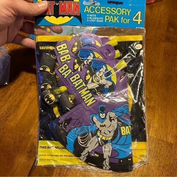 Vintage 90s Batman Cat Woman Riddler Large Party Lot With Costume Dead Stock - Picture 6 of 14